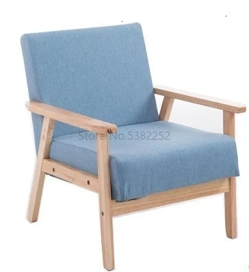 

Solid wood fabric balcony table chair combination leisure chair bedroom chair courtyard table chair dining chair modern simple