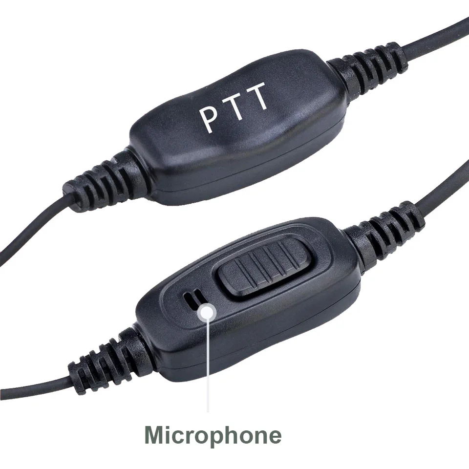 Retevis EEK005 2 Pin Earhook Earpiece with PTT Button Collar Clip for Retevis RT5R RT-5R BaoFeng UV5R Two Way Radio C9150A 10PCS