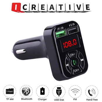 

A9 Car Handsfree Wireless Bluetooth Kit FM Transmitter LCD Car MP3 Player USB Charger FM Modulator Car Accessories