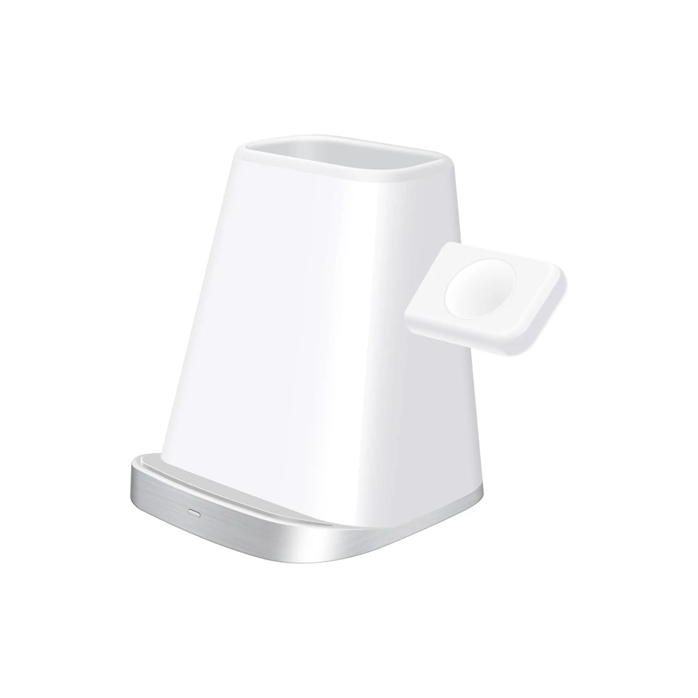 3 в 1 для Apple Watch 1 2 3 4 5 Магнитное зарядное устройство для iPhone 8 8Plus X XR XS 11 Pro Max AirPods 2 Быстрое беспроводное зарядное устройство QI для Samsung S10e 5g S10+ S9+ S8 Plus Note 10 9 8 Док-станция - Тип штекера: White