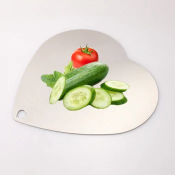 

kitchen cutting board fruit shape stainless steel cutting board non-slip tool kitchen accessories frosted cutting board