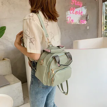 

Multi-Function Three Ladies Backpack Bag Women New Backpack Shoulder Laptop Shoulder Bag