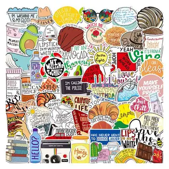 

100pcs/bag Cute Stationery Stickers Kawaii PVC Diary Decorative Sticker For Laptop PC Suitcase Luggage Notebook Decoration