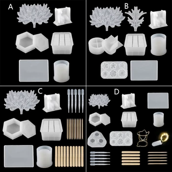 

Silicone Resin Molds Epoxy Molds Deer Makeup Jewelry Display Tray Molds Kit 9-Slot Lipstick Organizer Pen Holder Molds