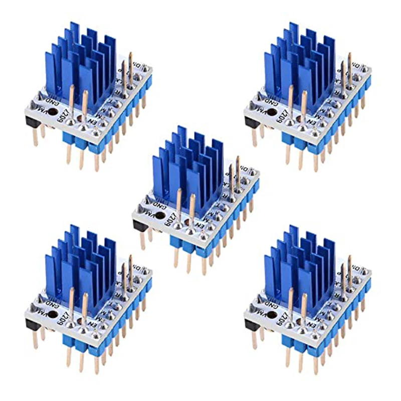 

5PCS TMC2209 V3.0 Stepper Motor Driver Sticks Mute Driver with Heat Sink for SKR V1.3 MKS GEN L Ramps 1.4/1.5/1.6 for 3D Printer