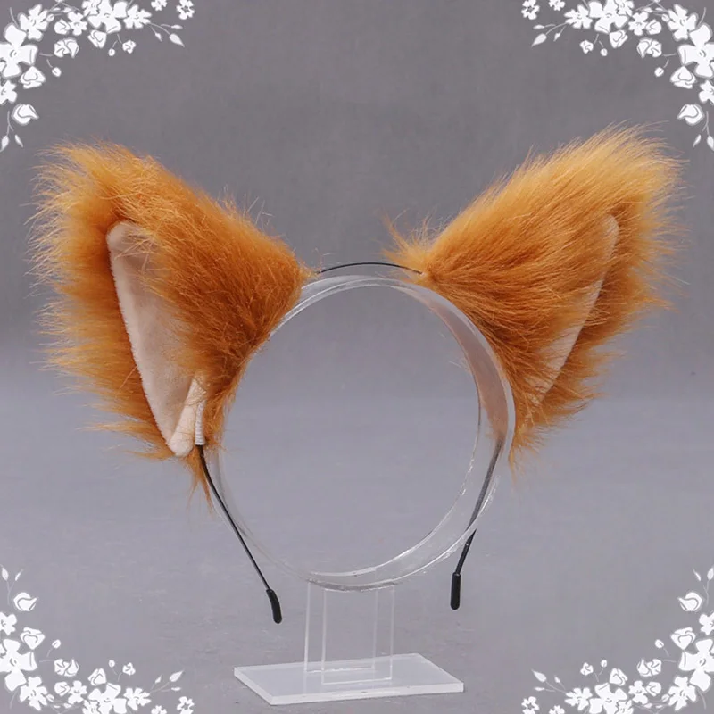 Cartoon Cat Ears Hairband Headwear Fur Ear Cat Cosplay Head Band Hair Accessories For Women Girls Kid Party Christmas Headband