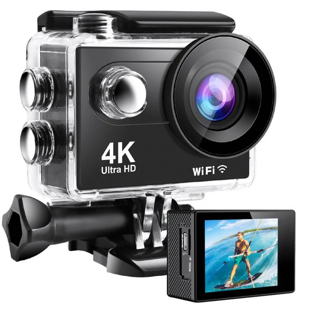 AUSEK Wifi 4K 60fps Ultra HD Waterproof Sports Action Camera With Extranal microphone description image 5