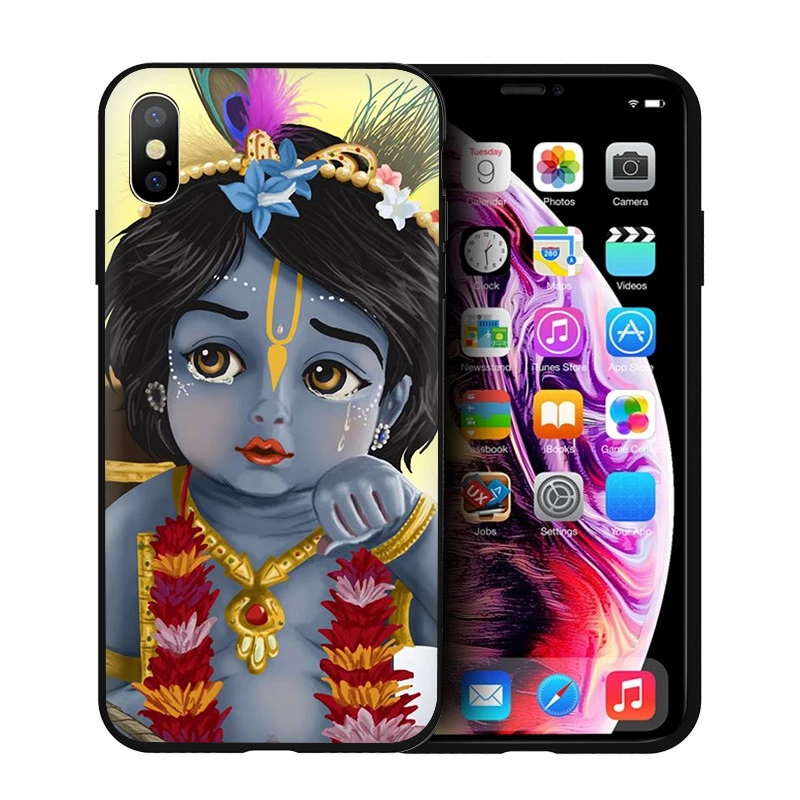 EWAU Бог Кришна Мягкий силиконовый чехол для телефона iPhone 5 5S SE 6 6s 7 8 plus X XR XS 11 Pro Max - Цвет: B2