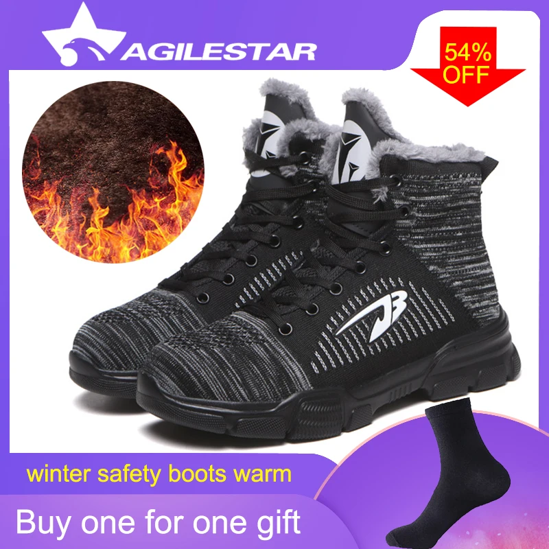 Work Shoes Safety Boots Man Toe Breathable Non Slip Light Weight
Fashionable Anti Smashing Puncture Proof Ourdoors High Cut