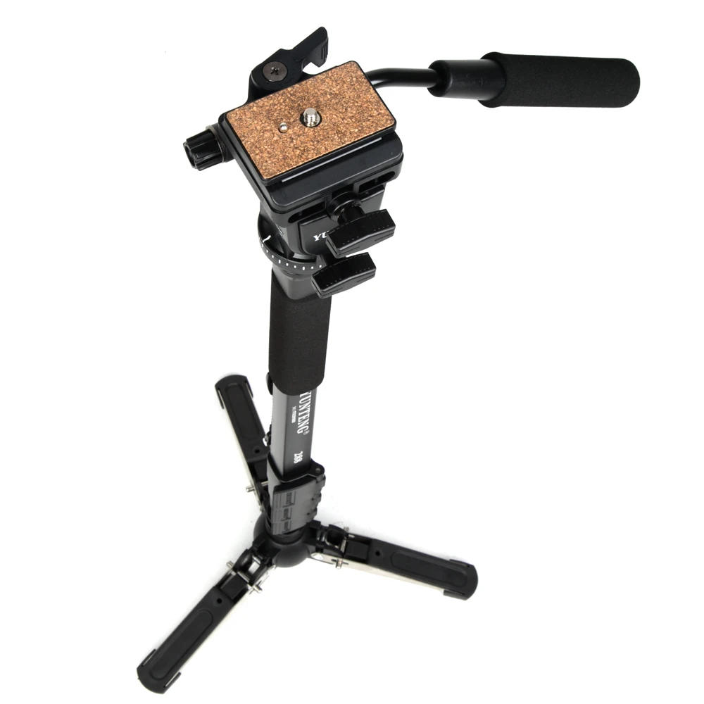 Yunteng VCT-288 Camera Monopod Fluid Pan Head Unipod Holder For Canon Nikon all DSLR 1/4" Mount camera tripod photography tripod