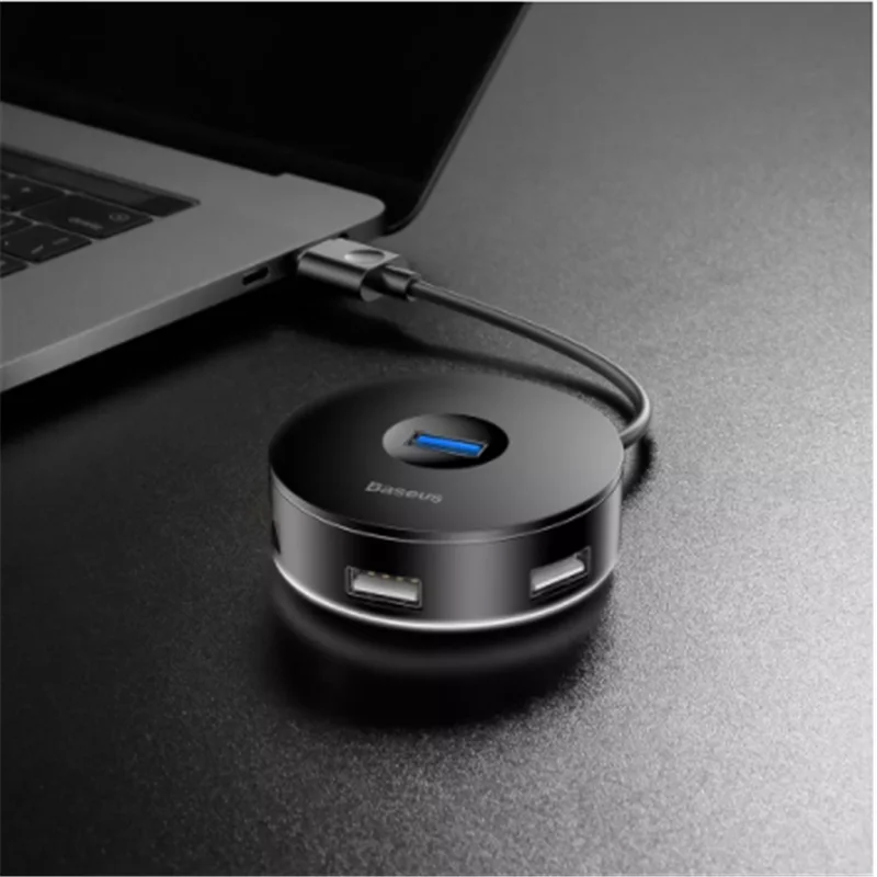 Xiaomi Baseus usb-хаб конвертер маленькая круглая коробка 4 в 1 1 шт. USB3.0 3 шт. USB2.0 1 шт. микро адаптеры многосистемная Совместимость