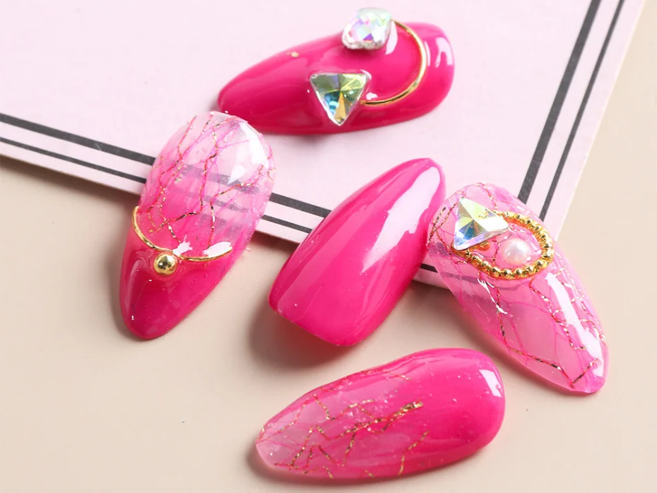 Золотисто-серебристая сетка наклейка на Niails полоса линия слайдер Маникюр 3D клейкая наклейка сетка с блестками проволока дизайн ногтей Декор фольги LA1540