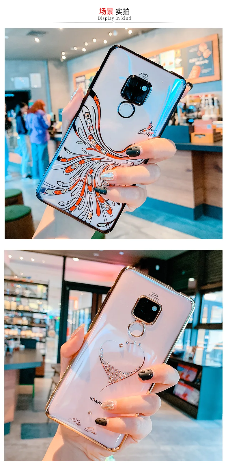 Kingxbar блестящий чехол с кристаллами для huawei mate 20pro/mate 20 жесткая задняя крышка тонкая прозрачная Стразы