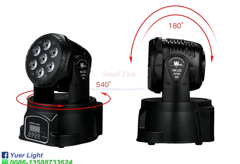 Светодиодный мини-стирка 7x10 Вт RGBW 4в1 движущийся головной свет для мытья подвижной головы DJ свет DMX512 светодиодный Рождественский звук активные вечерние сценические огни