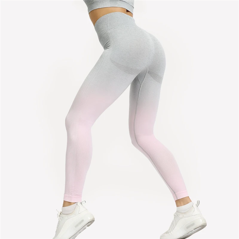 K9525 Pink Бесшовные леггинсы для фитнеса, женские штаны, высокая талия, колготки, активная одежда, леггинсы для тренировок, спортивные женские штаны для йоги, контроль живота - Цвет: K9525 Pink