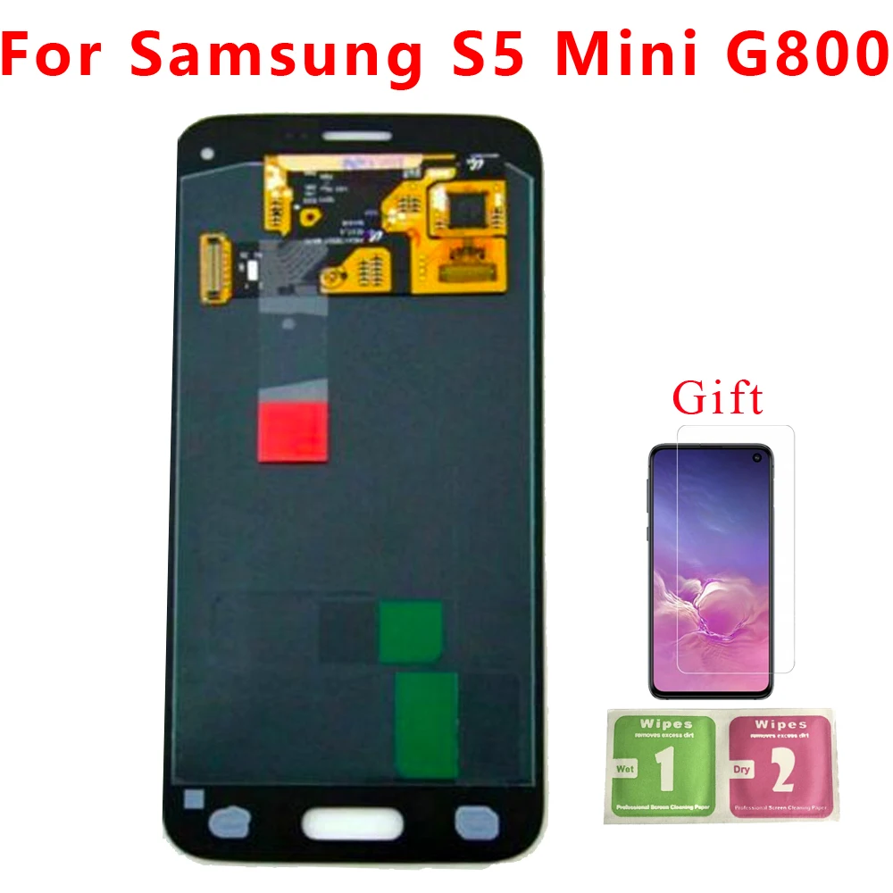 Super Amoled ЖК-дисплей для Samsung Galaxy S5 Mini G800 G800F G800H сенсорный ЖК-экран с дигитайзером в