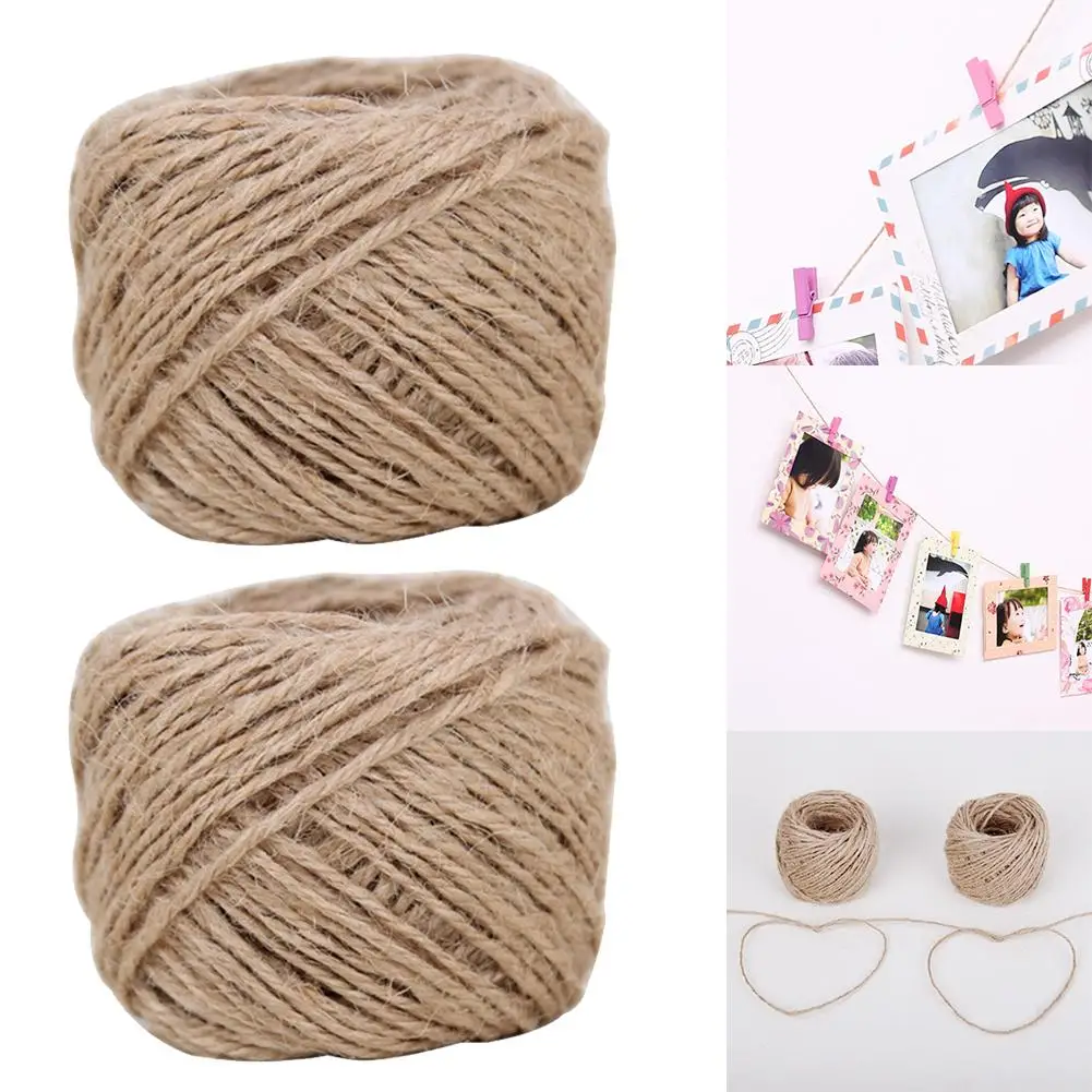 100m Handmade Macrame Cord Hemp Linen Cords Rope Twisted Jute Burlap