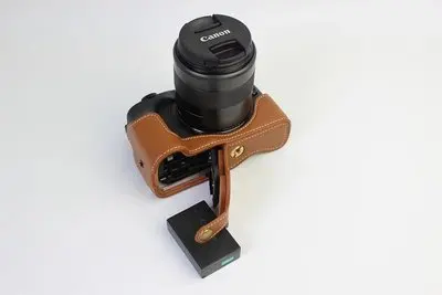 Из искусственной кожи чехол камера сумка коробка для Canon EOS M6 M6II M6 Mark ii половина тела Набор защитная крышка с отверстием батареи