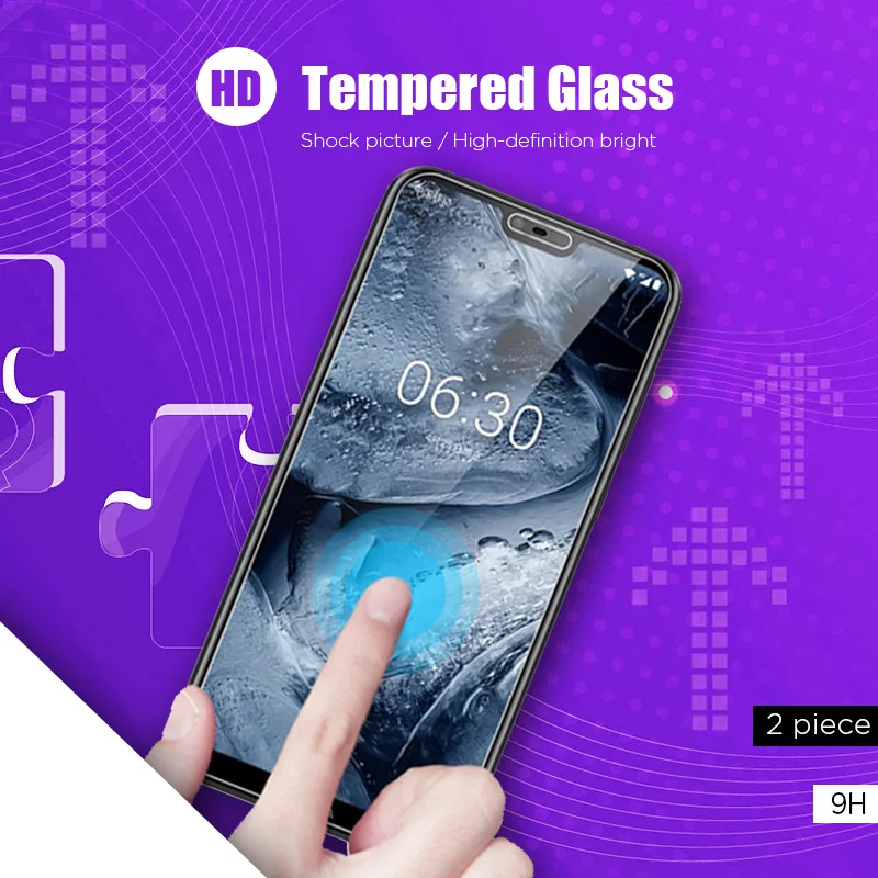 Защитное стекло закаленное 1/2 шт для Nokia X2 XL X X71 Lumia 950 640 635 630 535 530 520|Защитные стёкла