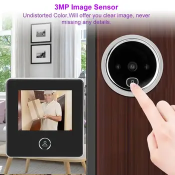 

3in HD ring doorbell LCD 120 Degree Wide Angle Infrared Night Vision Door Viewer Bell
