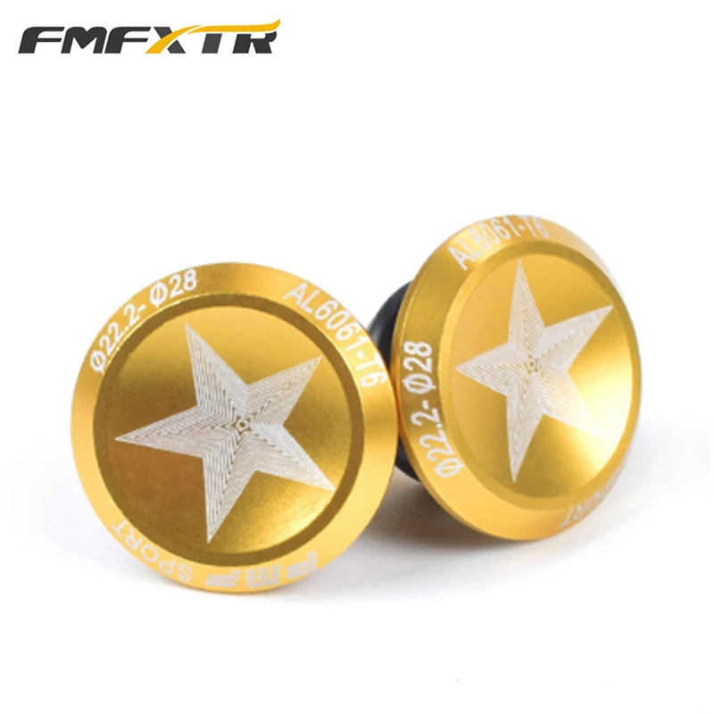 FMFXTRCycling, прочный сплав, руль, одна пара, для велосипеда, алюминиевый руль, ручки, бар, крышка, заглушки - Цвет: 03golden