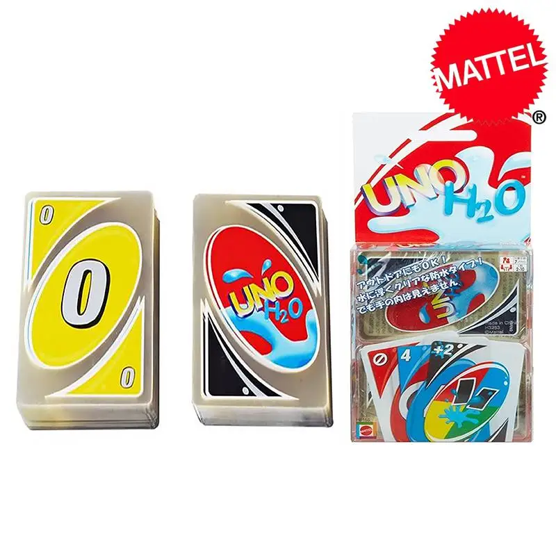 Mattel игры Uno H2O Edition карточная игра Семья забавные развлечение настольная игра Пластик с украшением в виде кристаллов водонепроницаемый игральные карты игры