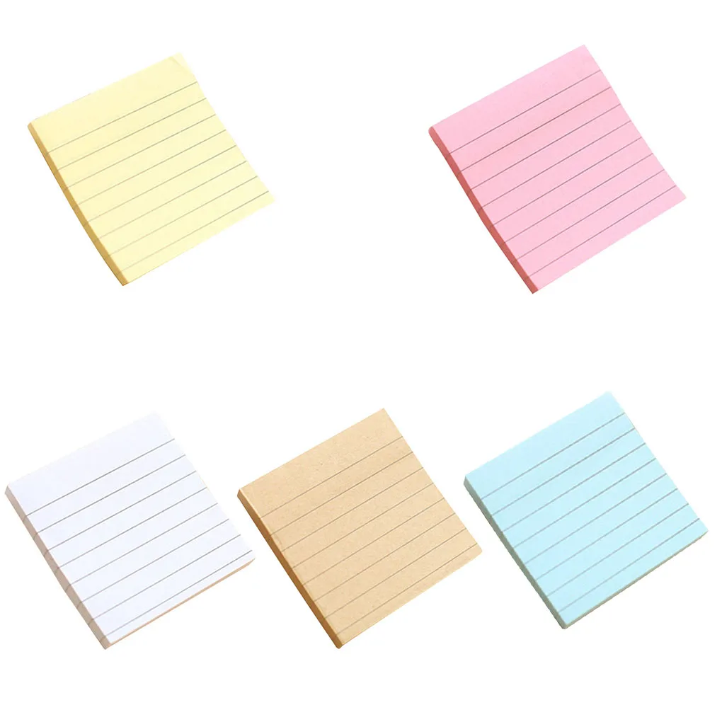 

FangNymph Striped Memo Pad Planner Label Removable Paper Stickers Message Sticky Notes Stationery Sticker