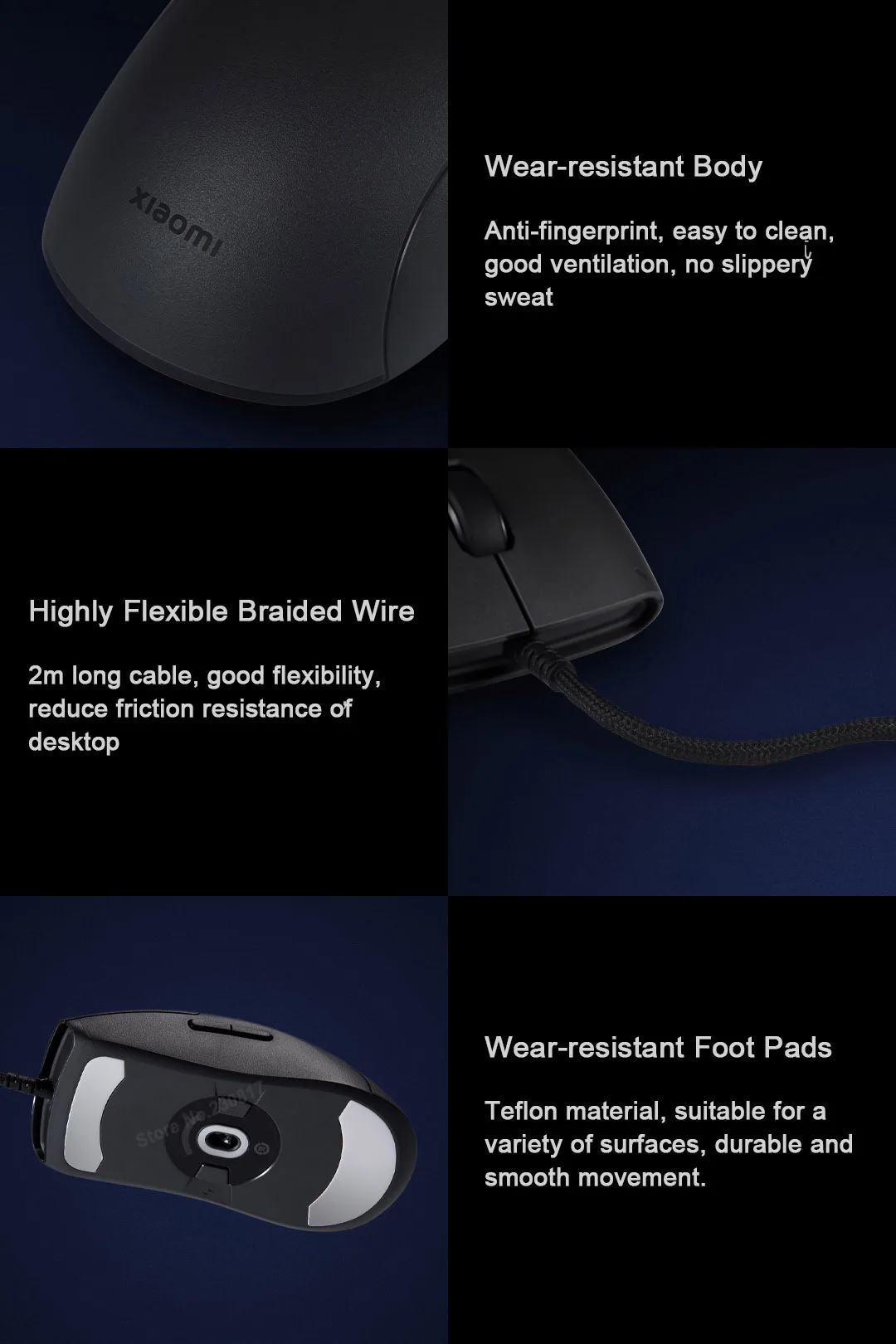 Xiaomi Game Mouse Lite with Rgb Light 220 ips 400 to 6200 dpi Five Gears Adjusted 80 Million Hits TTC Micro Move Gaming Mouse wireless laptop mouse