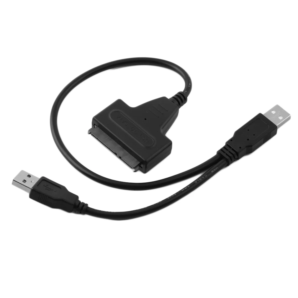 Портативный размер двойной USB для SATA линии USB2.0 данных и кабель питания адаптер