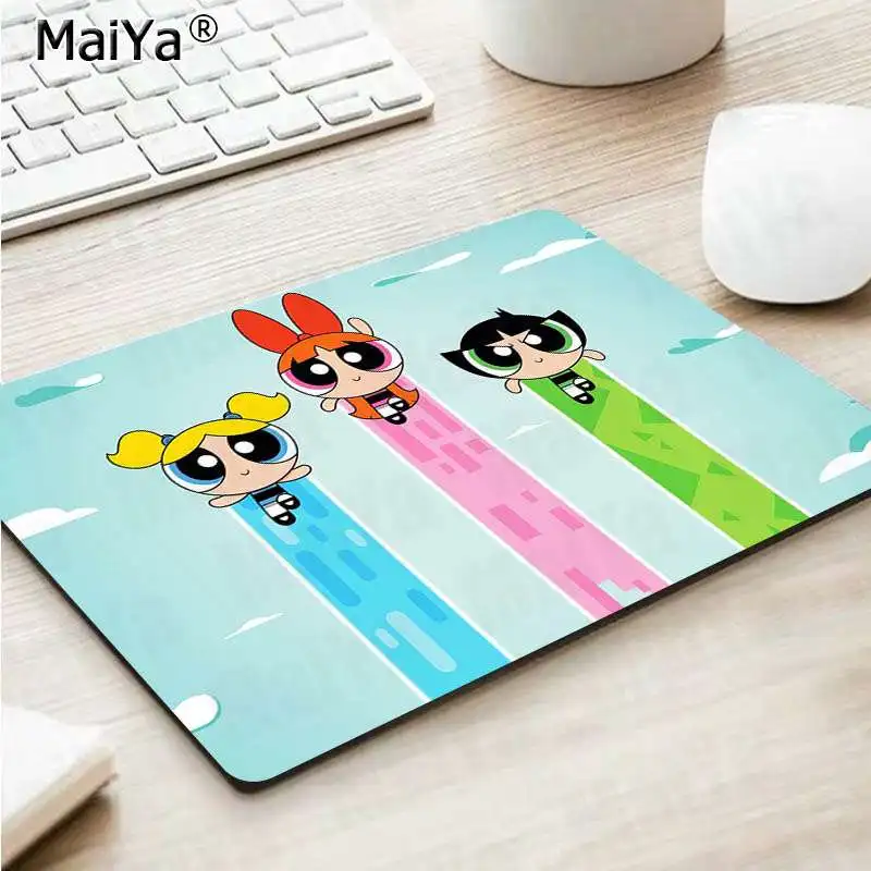 MaiYa Powerpuff девушки ноутбук игровые мыши коврик для мыши резиновый ПК компьютерный игровой коврик для мыши
