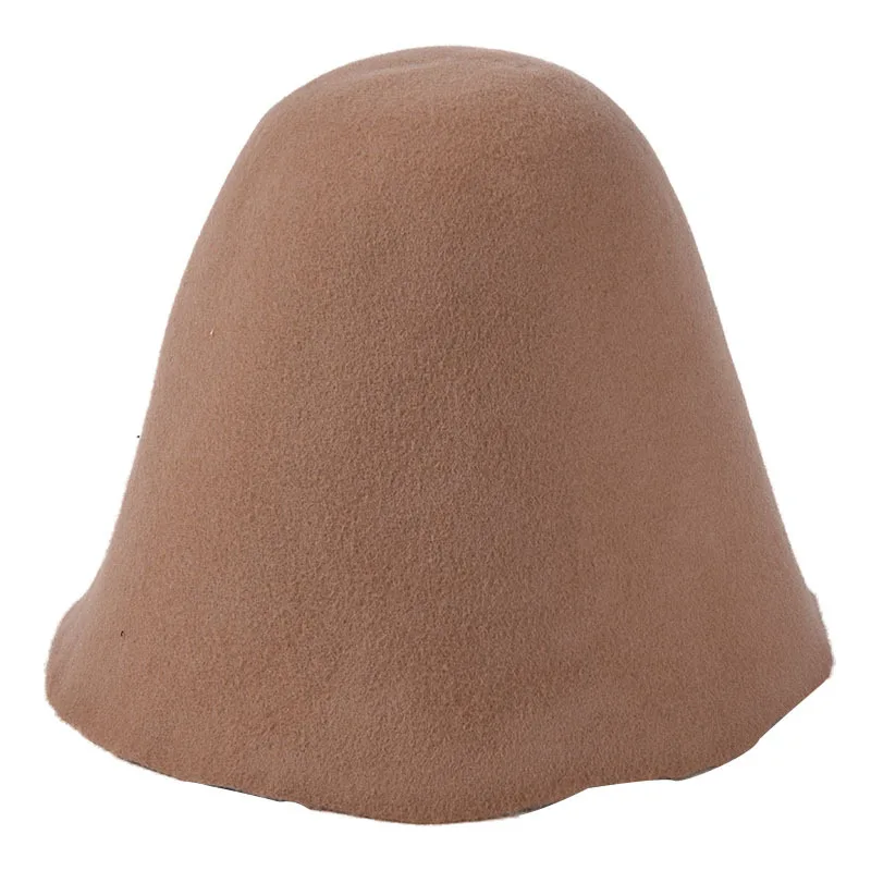 camel USPOP, шапки, Осенние, шерстяные шапки, женские, шерсть, шапки-ведерки, модные, campaniform, шапки-ведерки, шерстяные фетровые шляпы - Цвет: camel