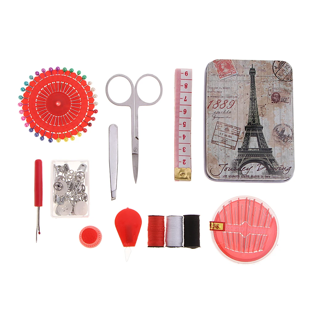 Travel Sewing Kit Needle and Thread Kit with Storage Box Includes Complete Tools for Beginners Tailo Travel Sewing Repair Kit