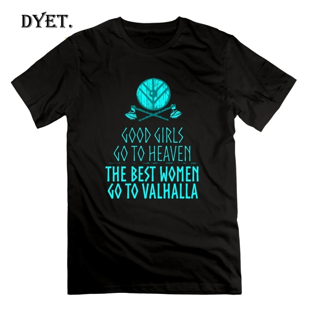 Vikings/лучшие женские футболки с надписью Go to Heaven Valhalla из очищенного хлопка