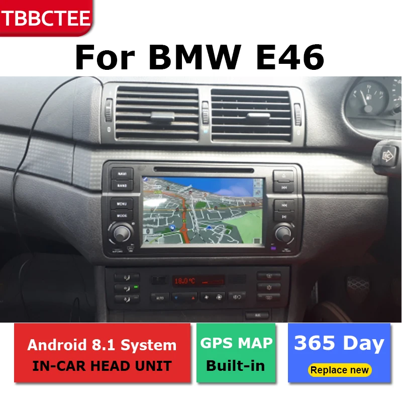 Best 2 Din Android radio bluetooth GPS Navigation wifi Stereo video For BMW E46 1998~2004 Car Multimedia Player 0