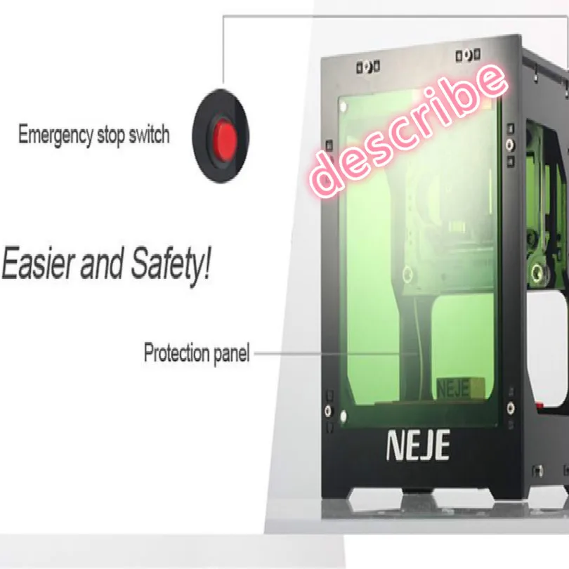 1000mW wood leather plastic cnc laser embossing machine screen printing machine DIY pattern