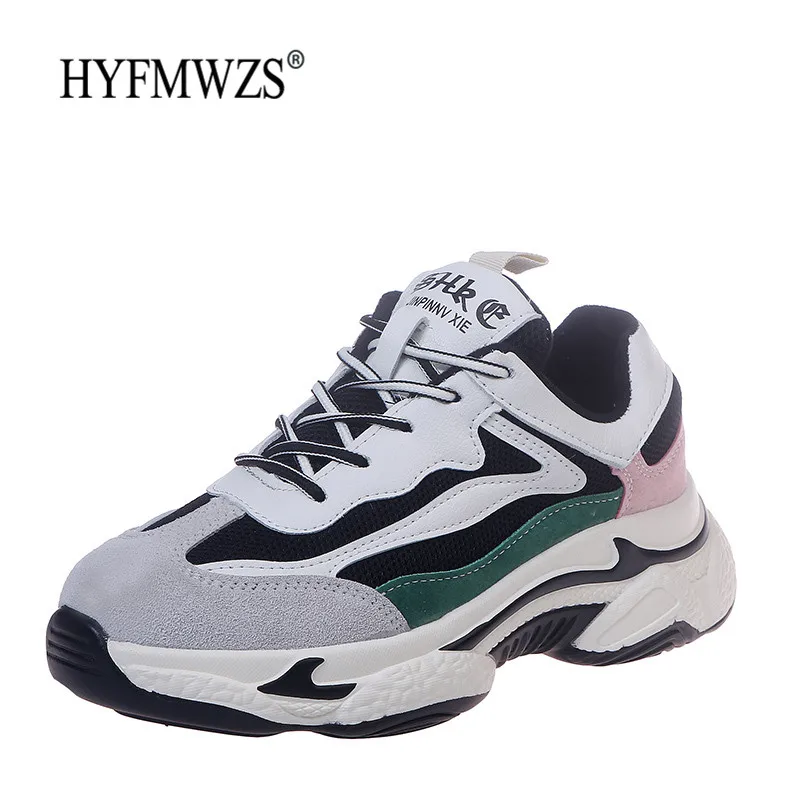 HYFMWZS/распродажа; кроссовки на платформе с индивидуальным шитьем; сезон весна; Повседневная обувь; Zapatos De Mujer; белые туфли; Sapatos Feminino; Размеры 35-40 - Цвет: White