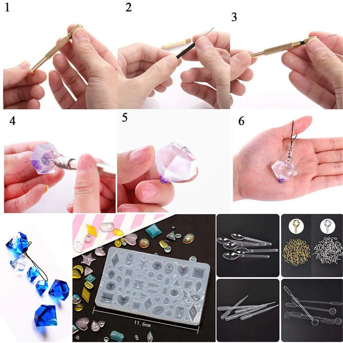 125 шт. Подвеска для изготовления DIY полимерные силиконовые комбинированные формы DIY Ювелирные изделия Аксессуары для изготовления браслетов подарок ручной работы инструмент эпоксидная форма