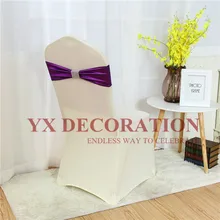 100 шт/партия, металлическое бронзовое покрытие из лайкры, повязка на стул из спандекса, лента для покрытия стула, ленты для украшения свадебных мероприятий