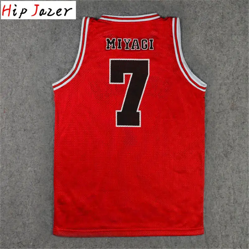 HipJazer 7#AKAGI Shohoku 6#YASUDA 8# SHIOZAKI 9#KAKUTA 13#SASAOKA 15#KUWATE Basketball Jersey Sport Basketball jerseys