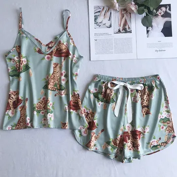 

Best Selling Womens Sexy Sling Sleepwear Casual Home Comfortable Shorts Nightwear Sets Drop Shopping Pijamas de mujer Wd4