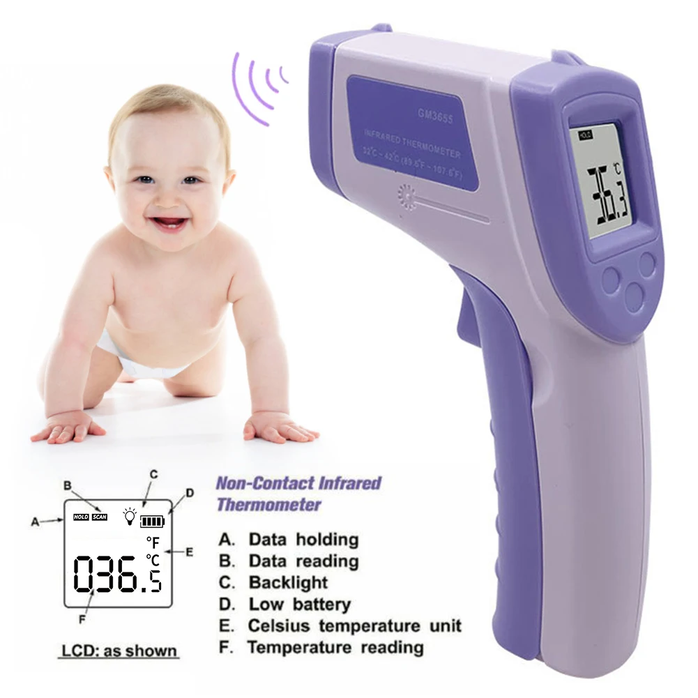 

Forehead Infrared Digital Thermometer Gun Non-Contact Infrared Thermometer For Baby Adults Dropshipping In Stock