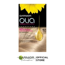 Garnier Стойкая крем-краска для волос "Olia" с цветочными маслами, без аммиака, оттенок 10.1, Пепельный блондин, 160 мл