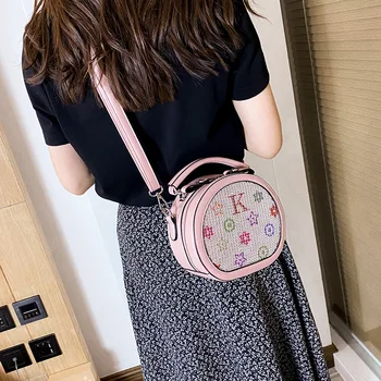 

Rhinestone Bag Women 2020 New Trendy Fashion Portable Small Round Bag Shoulder Messenger Bag Tote Bag Petit Sac Femme gg