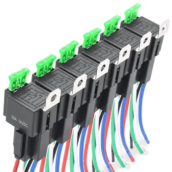 

30A Fuse Relay Switch Harness Sets DC 12V 4 Pin SPST Automotive Relay Practical