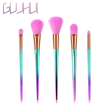

GUJHUI 5pcs Unicorn Brushes Set Mermaid Diamond Colorful Foundation Blending Power Makeup Brush Cosmetic Beauty Tool pinceaux
