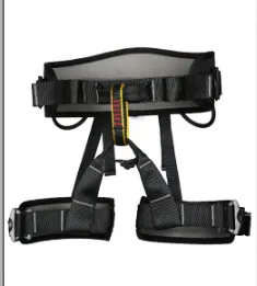 Hiking Rock Climb Half Body Safety Belt Camping Waist Support Safety Belt Aerial Harness Outdoor ascending training Equipmen - Цвет: black