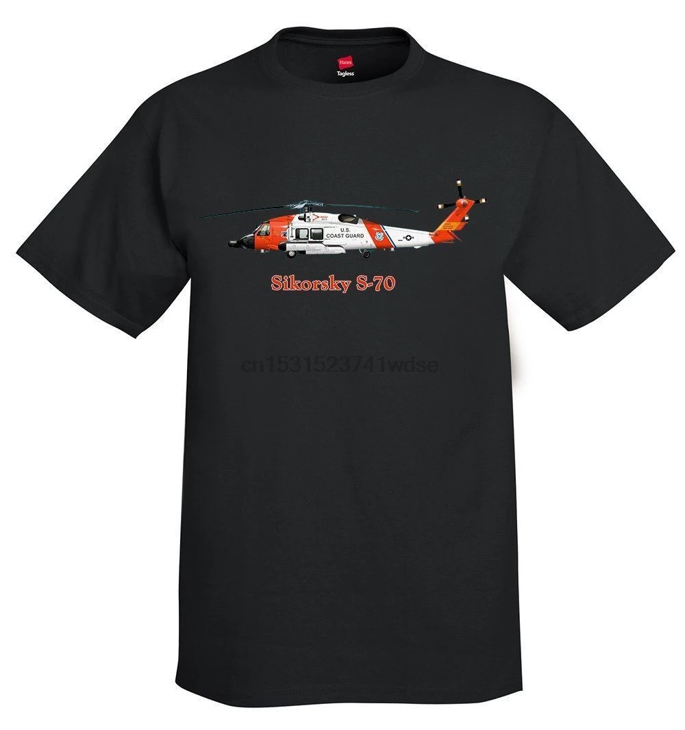 2020 Hot sale Fashion Sikorsky S-70 Helicopter Fummy Men T-Shirt Top Tee shirt | Мужская одежда