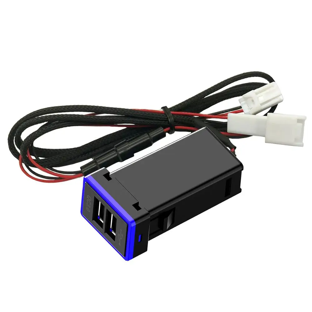 QC3.0 быстрозаряжающее автомобильное зарядное устройство с двумя USB портами для