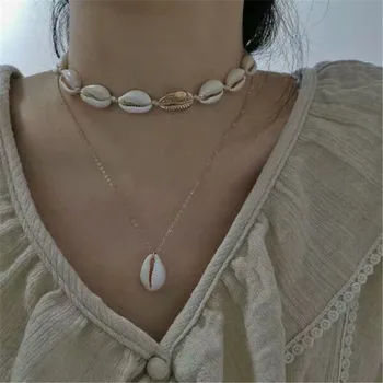 

Adolph Extendy Bohemian Multilayer Shell Choker Pendant Necklaces Women Girl Charm Necklace Jewelry New Beach Outfits Collares