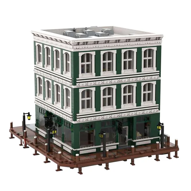 $US $395.26 MOC Breakwater Pass Bookstore Streetview Model House Building Blocks Bricks DIY Assembly Educational Toys For Kids Gift 6443pcs